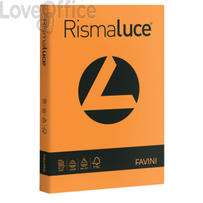 Risma carta colorata Rismaluce Favini A4 - 90 g/m² - Arancio (300 fogli)