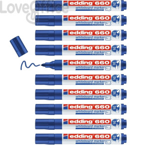Pennarelli per lavagne bianche Edding 660 - Blu - 1,5-3 mm (conf.10)