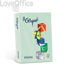 Risma carta colorata Le Cirque Favini - A4 - 80 g/m² - Verde pistacchio (risma da 500 fogli)