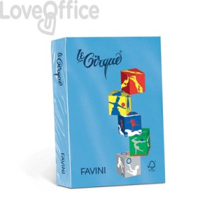 Risma carta colorata A4 Le Cirque Favini - A4 - 80 g/m² - Azzurro reale (risma da 500 fogli)