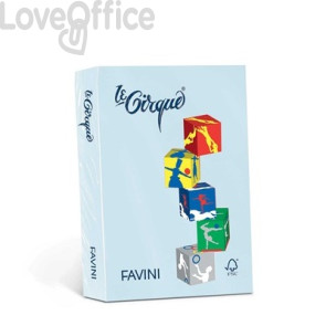 Risma carta colorata Le Cirque Favini - A4 - 80 g/m² - celeste (risma da 500 fogli)