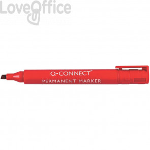 Pennarelli indelebili Q-Connect punta a scalpello 1,2-5 mm Rosso (conf.10)