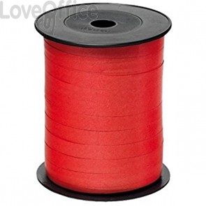 Nastro in rocchetto per regali Rosso opaco Brizzolari - liscio - 10 mm x 250 m