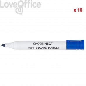 Pennarelli per lavagna bianca Q-Connect - Blu (conf. da 10 pz)