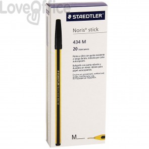 Penne a sfera Noris Stick Staedtler - nero - 1 mm (conf.20)