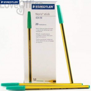 Penne a sfera Noris Stick Staedtler - verde - 1 mm (conf.20)