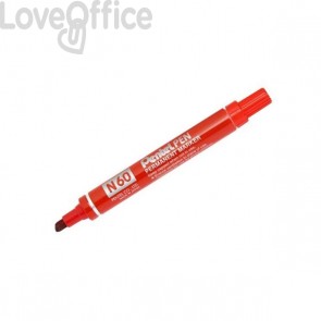 Pentel pennarello indelebile Rosso - Pentel N60 - scalpello - 3,9-5,5 mm
