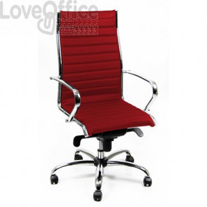 sedia ufficio rossa ignifuga modello POLLUX