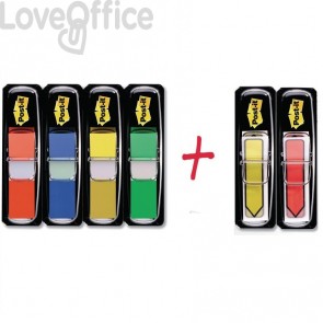 Post-it® Index Mini con dispenser rosso,verde, blu, giallo VALUE PACK - 683- 4+2 (conf. 4+2)