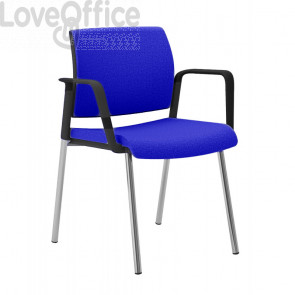 sedia attesa blu elettrico in microfibra modello KIND UNISIT