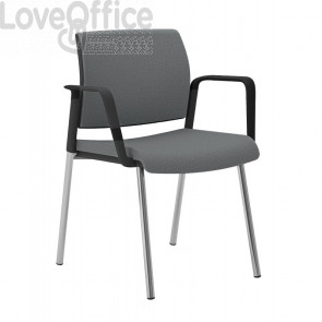 sedia attesa grigio scuro modello KIND UNISIT