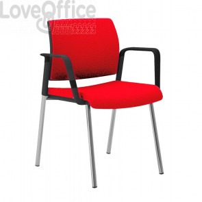 sedia attesa rossa ignifuga modello KIND UNISIT