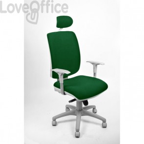 sedia ufficio girevole verde in polipropilene