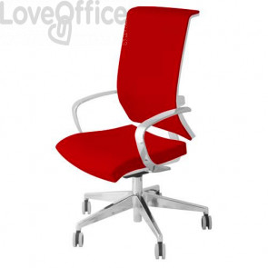 Sedia ergonomica rossa modello GALATEA