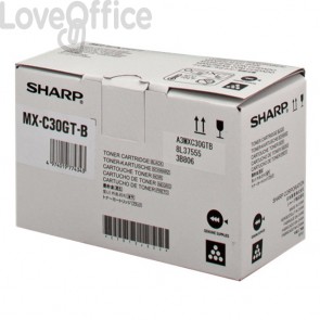 Toner Originale Sharp Nero MX-C30GTB - Capacità 6000 Pagine