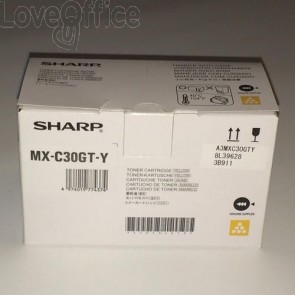 Toner Originale Sharp MX-C30GTY - Giallo - Capacità 6000 Pagine
