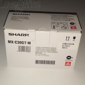 Toner Originale Sharp Magenta MX-C30GTM - Capacità 6000 Pagine
