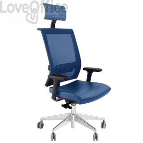 poltrona ufficio ergonomica blu modello GALATEA