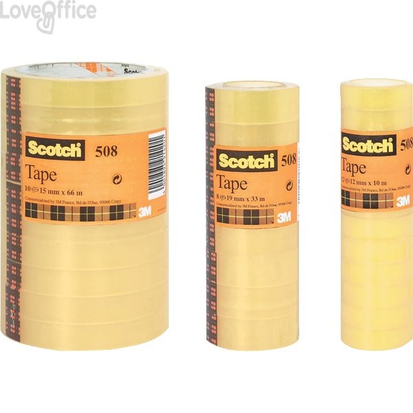 Nastro nastro adesivo trasparente Scotch® 508 - 15 mm x 10 m (conf.10)