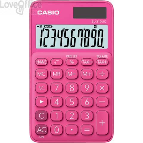 Calcolatrice tascabile SL-310UC a 10 cifre Casio - Rosso - SL-310UC RD