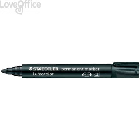 470 Pennarello indelebile Nero Lumocolor Permanent Staedtler - tonda - 2 mm  0.89 - Cancelleria e Penne - LoveOffice®