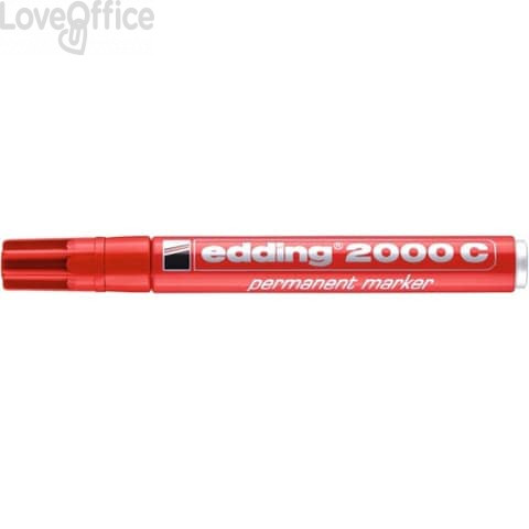 Pennarello indelebile Rosso Edding 2000 - tonda - 1,5-3 mm