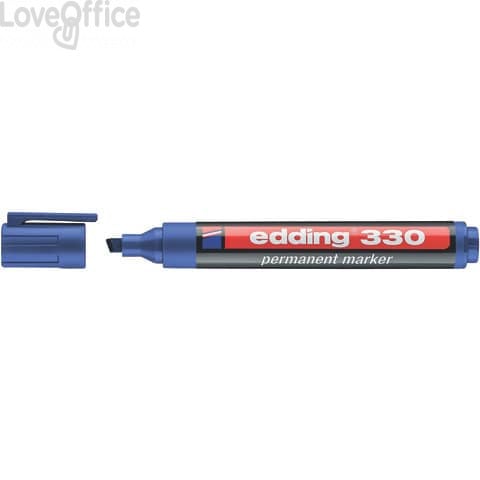 Pennarello indelebile Blu Edding 330 - scalpello - 1-5 mm