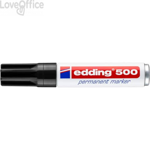 Pennarello indelebile Nero Edding 500 - scalpello - 2-7 mm