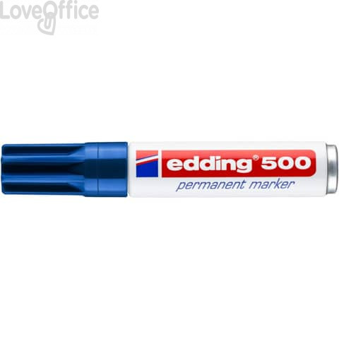 Pennarello indelebile Blu Edding 500 - scalpello - 2-7 mm
