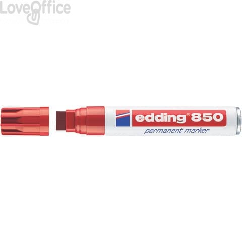 Pennarello indelebile Rosso Edding 850 - scalpello - 5-16 mm
