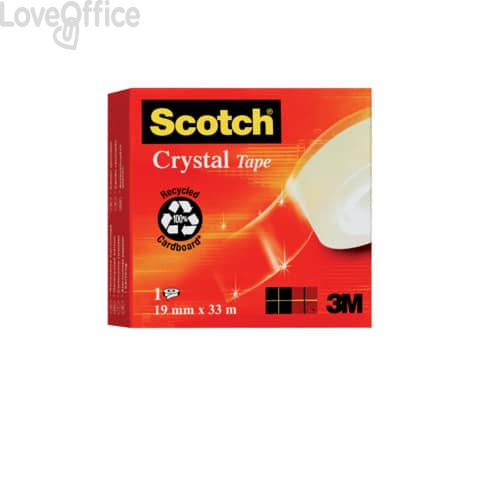 Nastro Crystal superTrasparente Scotch® 600 - 19 mm x 33 m