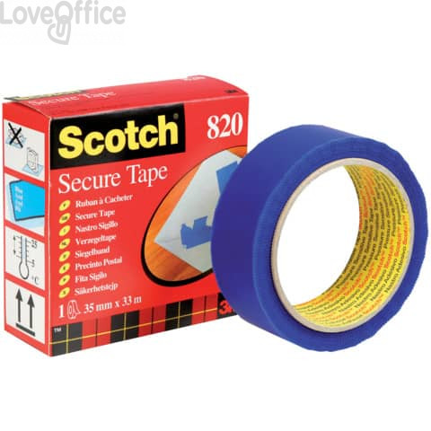 Nastro Scotch® Secure Tape - 35 mm x 33 m - Blu - 820-49300