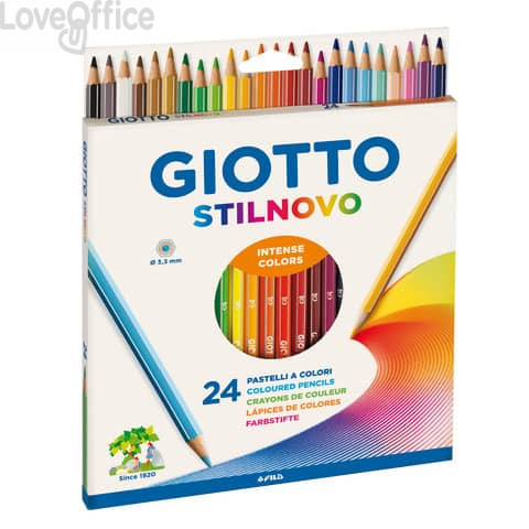 Pastelli colorati Stilnovo GIOTTO - 3,3 mm - da 3 anni in poi (conf.24)