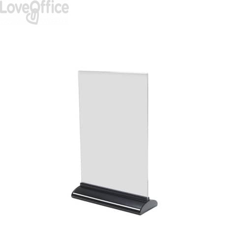 Porta-avvisi bifronte in acrilico Deflecto - A4 verticale - 22x8x33,3 cm - 58440