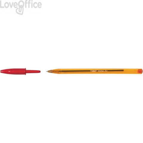 Penne a sfera Cristal® Fine Bic - Rosso - 0,8 mm - cappuccio (conf.50)