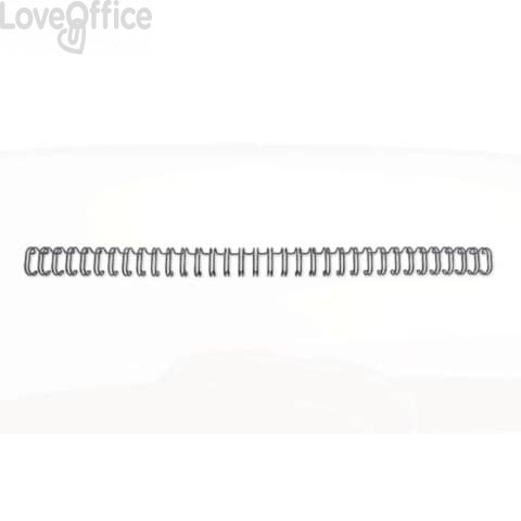 Spirali metalliche a 34 anelli GBC Wirebind 11 mm - fino a 100 fogli - A4 - Nero - RG810710 (conf.100)