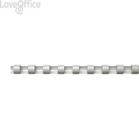 Dorsi plastici a 21 anelli Fellowes - 6 mm - 20 fogli - Bianco - 5345005 (conf.100)