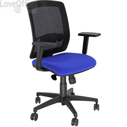 Sedia ergonomica schienale in rete Unisit Molly - ignifugo Blu - MLA/IB