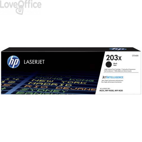 Originale HP laser CF540X Toner alta capacità JetIntelligence 203X Nero