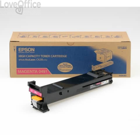 Originale Epson C13S050491 Toner alta capacità ACUBRITE 0491 Magenta
