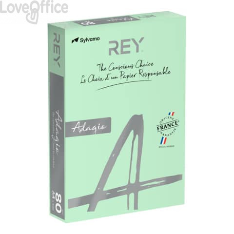 Carta colorata A4 Verde INTERNATIONAL PAPER Rey Adagio 80 g/m² (risma da 500 fogli)
