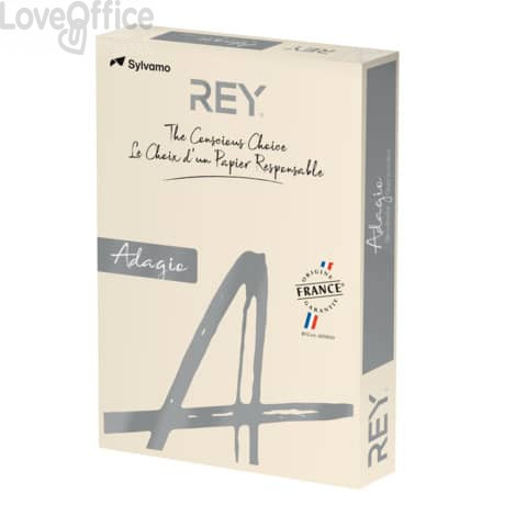 Cartoncini colorati A4 Avorio INTERNATIONAL PAPER Rey Adagio 160 g/m² (risma da 250 fogli)
