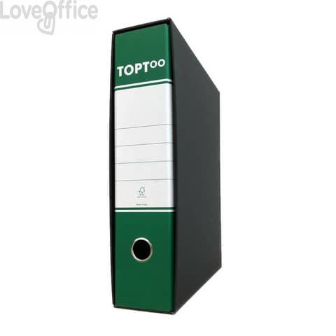 Registratori protocollo TOPToo con custodia Dorso 8 cm Verde 23x33 cm (conf.6)
