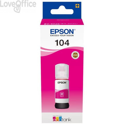 Inchiostro in bottiglia Epson 104 EcoTank Magenta EPSON C13T00P340 