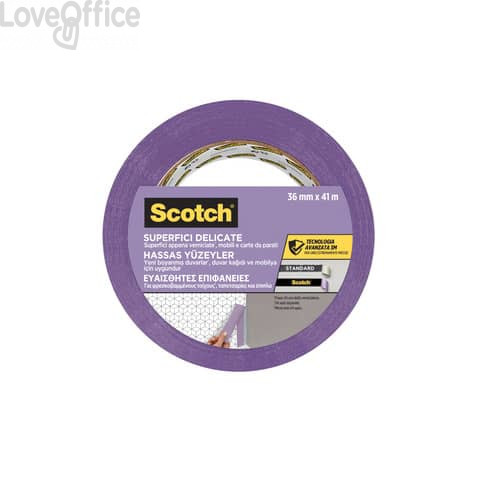 Nastro di mascheratura per superfici delicate Scotch® 2880 - 36 mm x 41 m - Viola 