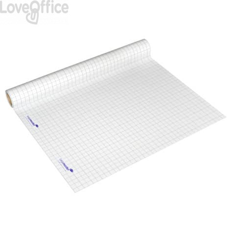 Pellicola elettrostatica per lavagna Legamaster Magic-Chart - XL - Flipchart 25 fogli 90x120 cm quadretti Bianco - 7-159054