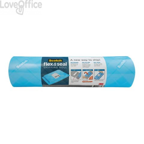 Rotolo per spedizioni Scotch™ Flex & Seal 38,1 cm x 3 m Blu FS-1510