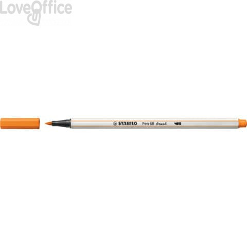 Pennarello Stabilo Pen 68 brush - punta a pennello - M 1 mm Arancio 568/54