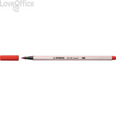 Pennarello Stabilo Pen 68 brush - punta a pennello - M 1 mm Rosso carminio 568/48
