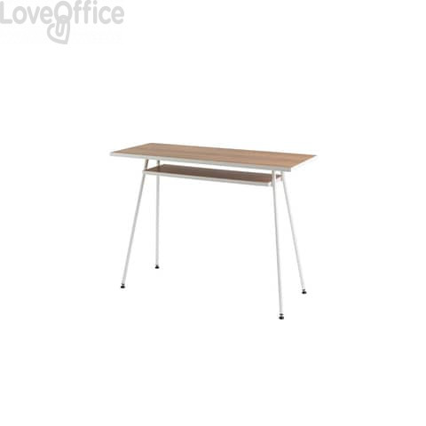 Tavolo con ripiano Paperflow LV1 100x40x75 cm (LxPxH)  - noce/bianco